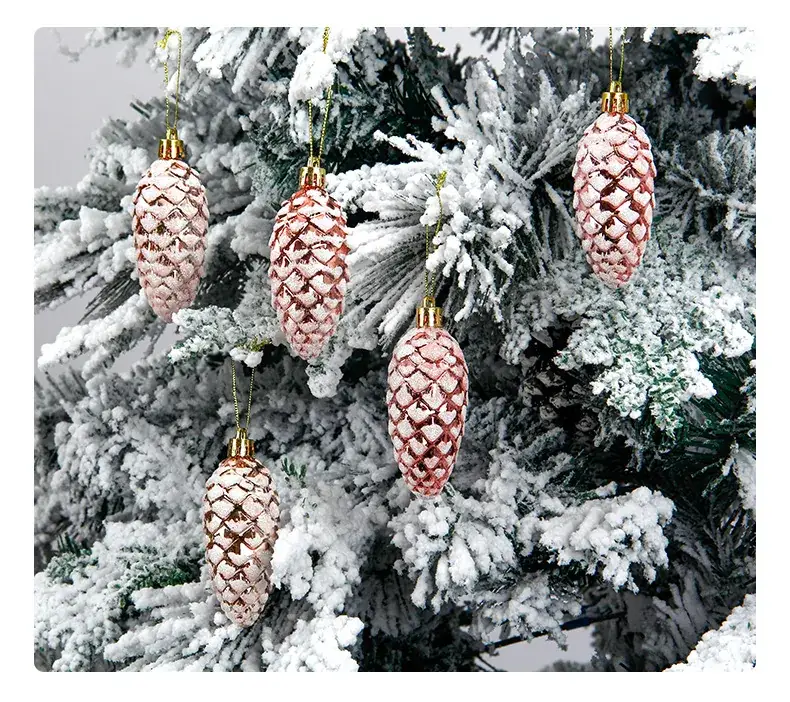 Red Pine Cone Christmas Decorations for Home — feature 15