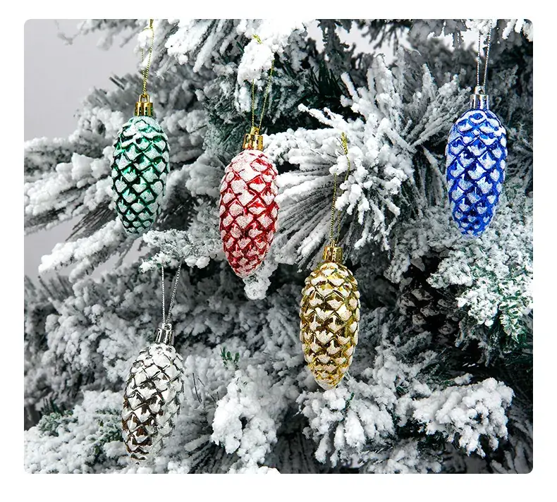 Red Pine Cone Christmas Decorations for Home — feature 16