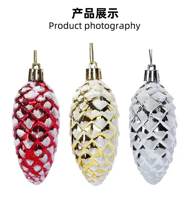 Red Pine Cone Christmas Decorations for Home — feature 7