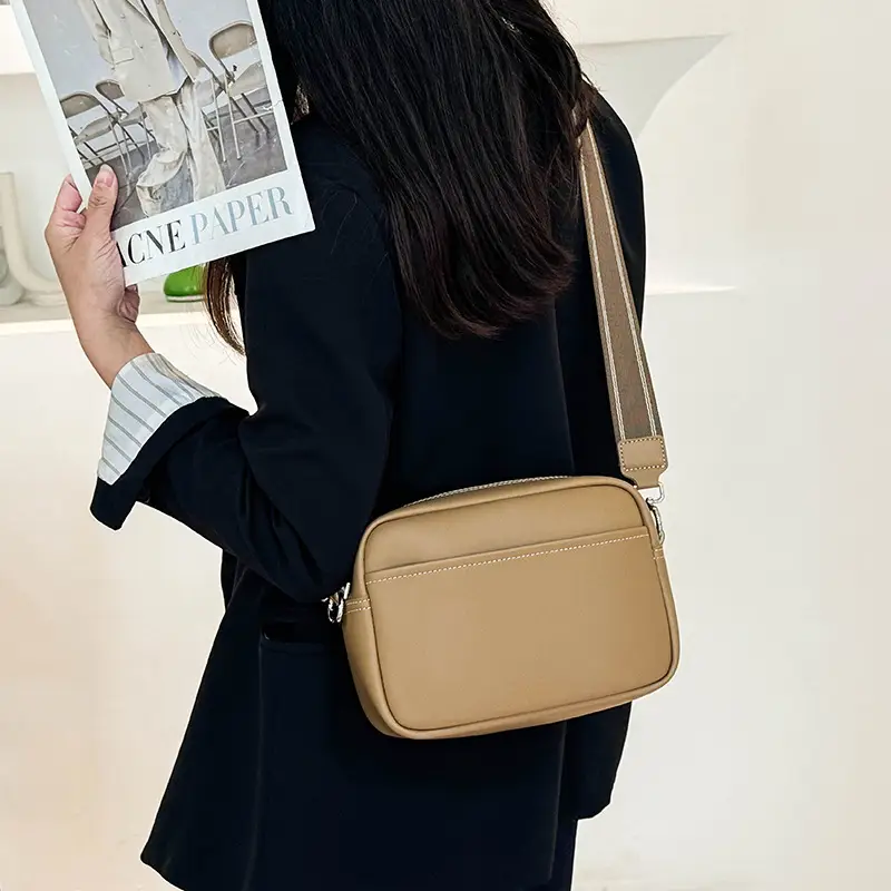 Women's Crossbody Camera Bag Tan 2025 Export - Image 4