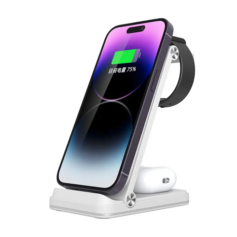 Three-in-One Wireless Charging Dock for iPhone Samsung Huawei - Image 6