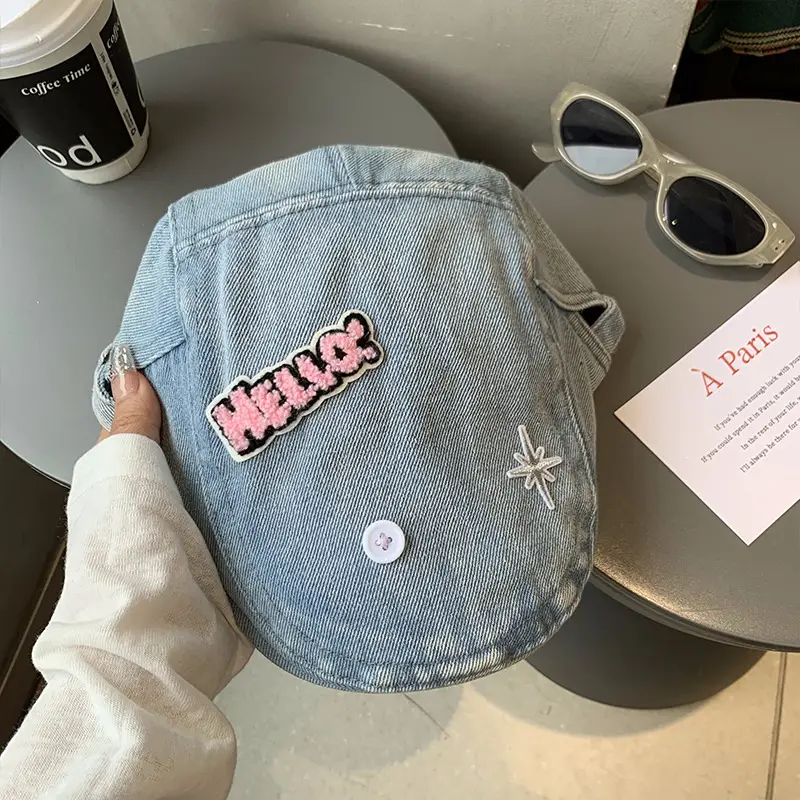 Women's Xiin Beret Hats Blue Black Retro Distressed - Image 2