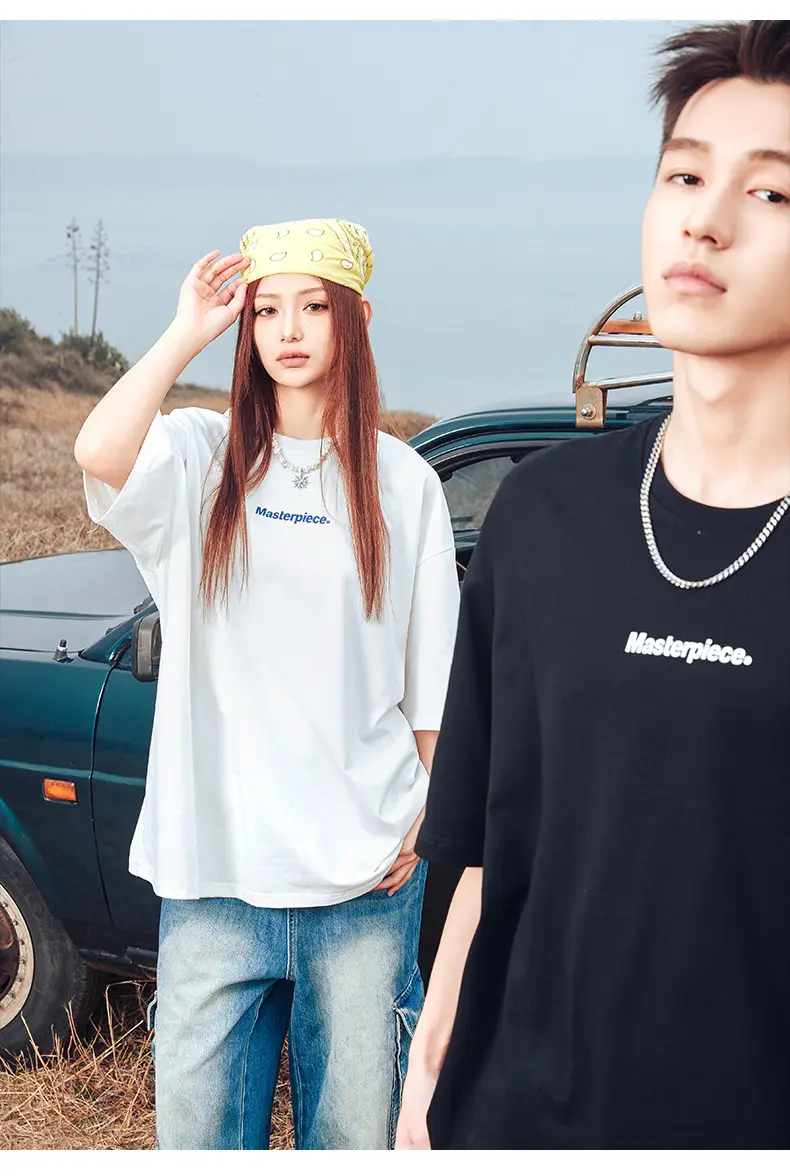 Hanlu Men T-Shirt White Loose Round Neck Short Sleeve — feature 13