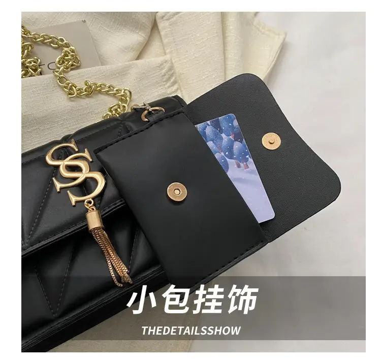 Black Chain Crossbody Bag for Women 2024 Spring — feature 5