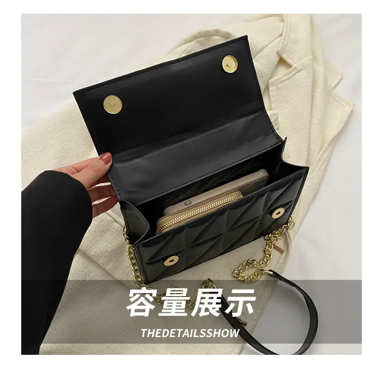 Black Chain Crossbody Bag for Women 2024 Spring — feature 8