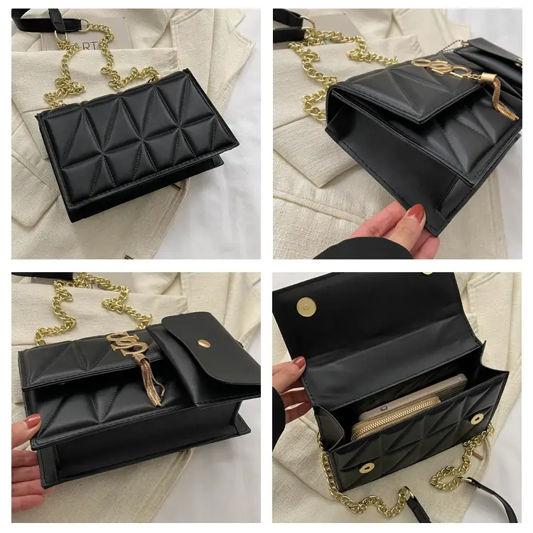 Black Chain Crossbody Bag for Women 2024 Spring — feature 9