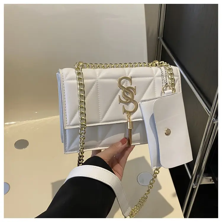 Black Chain Crossbody Bag for Women 2024 Spring - Image 2