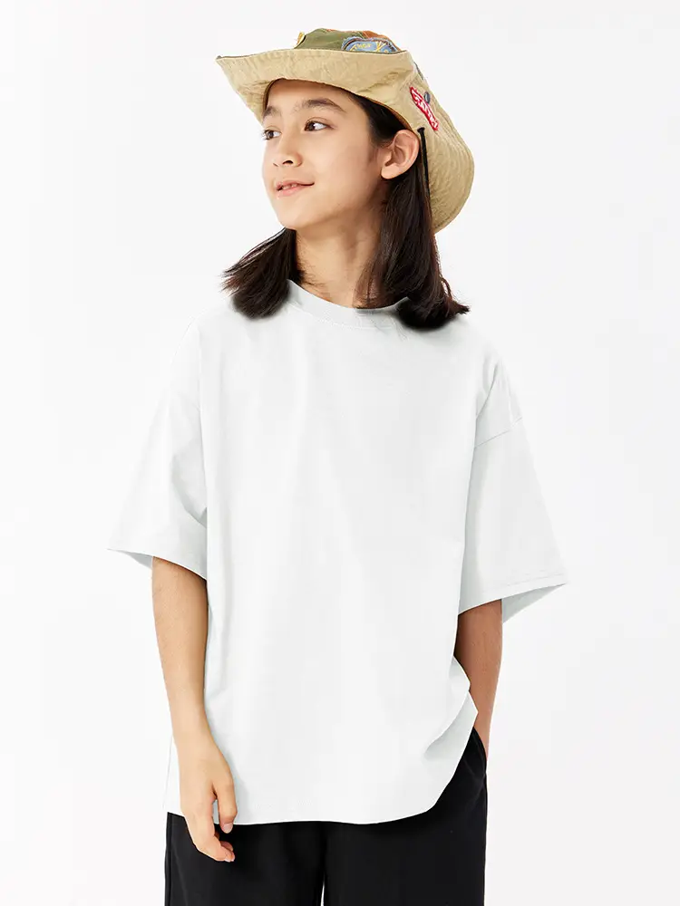 Kids Pure Color T-Shirt Medium Large Green - Image 15