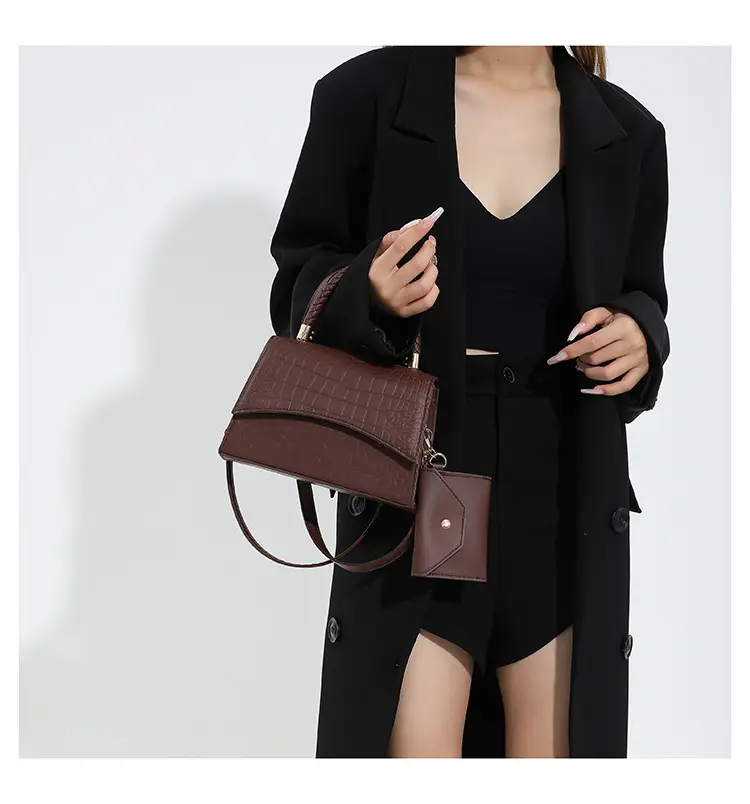 White Croc Embroidered Shoulder Bag for Women — feature 12