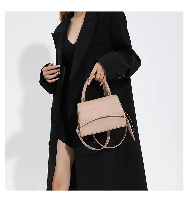 White Croc Embroidered Shoulder Bag for Women — feature 15