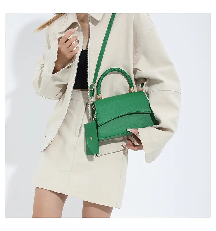White Croc Embroidered Shoulder Bag for Women — feature 29