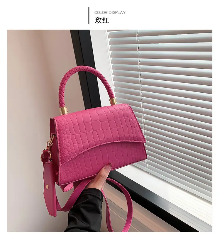 White Croc Embroidered Shoulder Bag for Women — feature 37