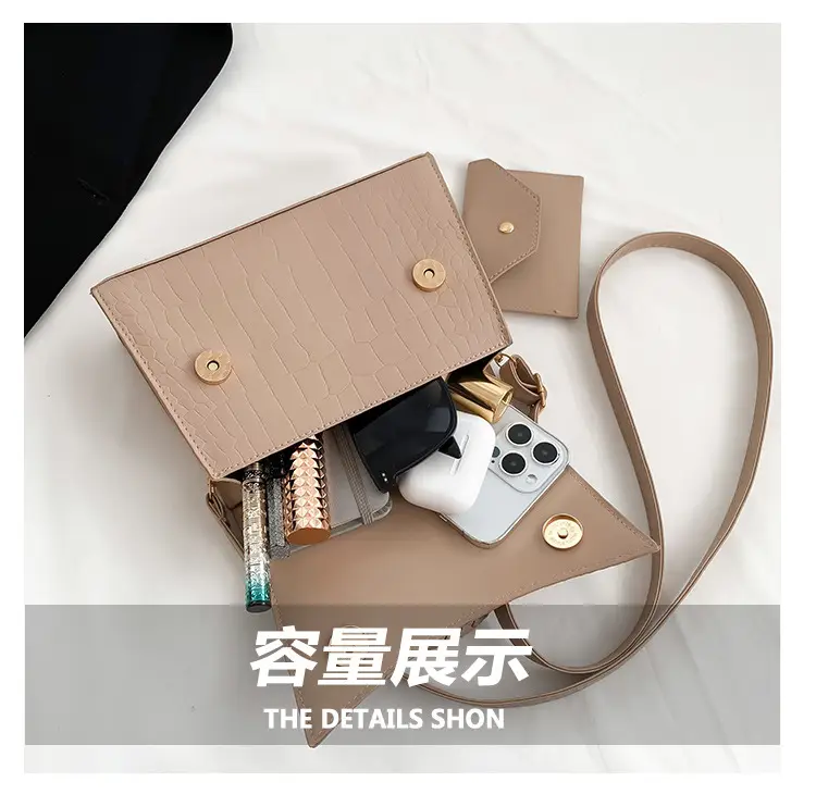 White Croc Embroidered Shoulder Bag for Women — feature 8