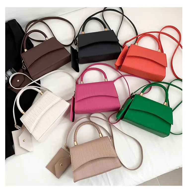 White Croc Embroidered Shoulder Bag for Women — feature 9