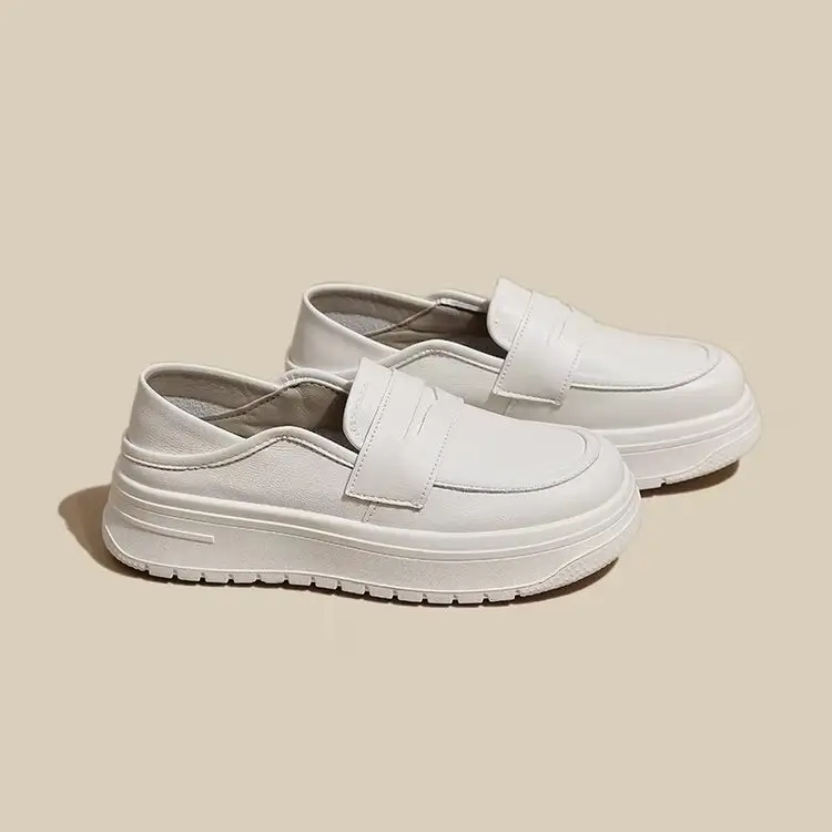Spring nurse shoes women's soft bottom non-slip breathable 2024 new two-way thick bottom white slip-on shoes - Image 4