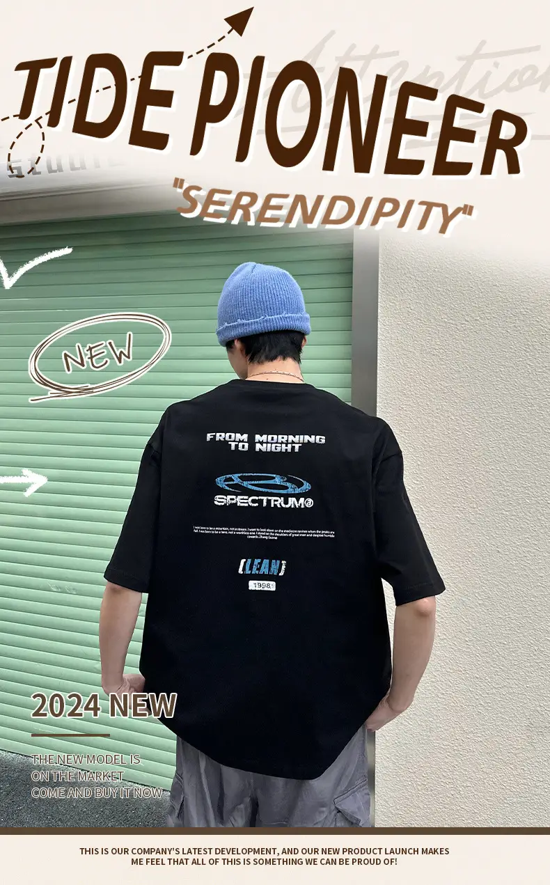 Men Black Printed T-Shirt New Summer Style — feature 1