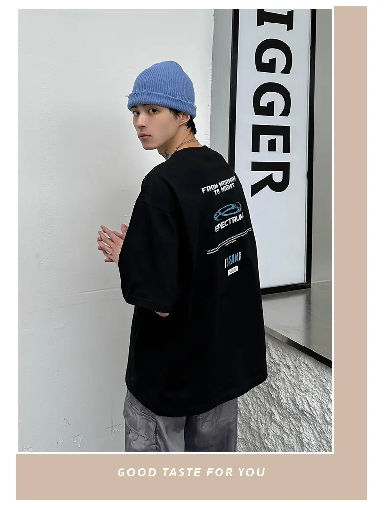 Men Black Printed T-Shirt New Summer Style — feature 10