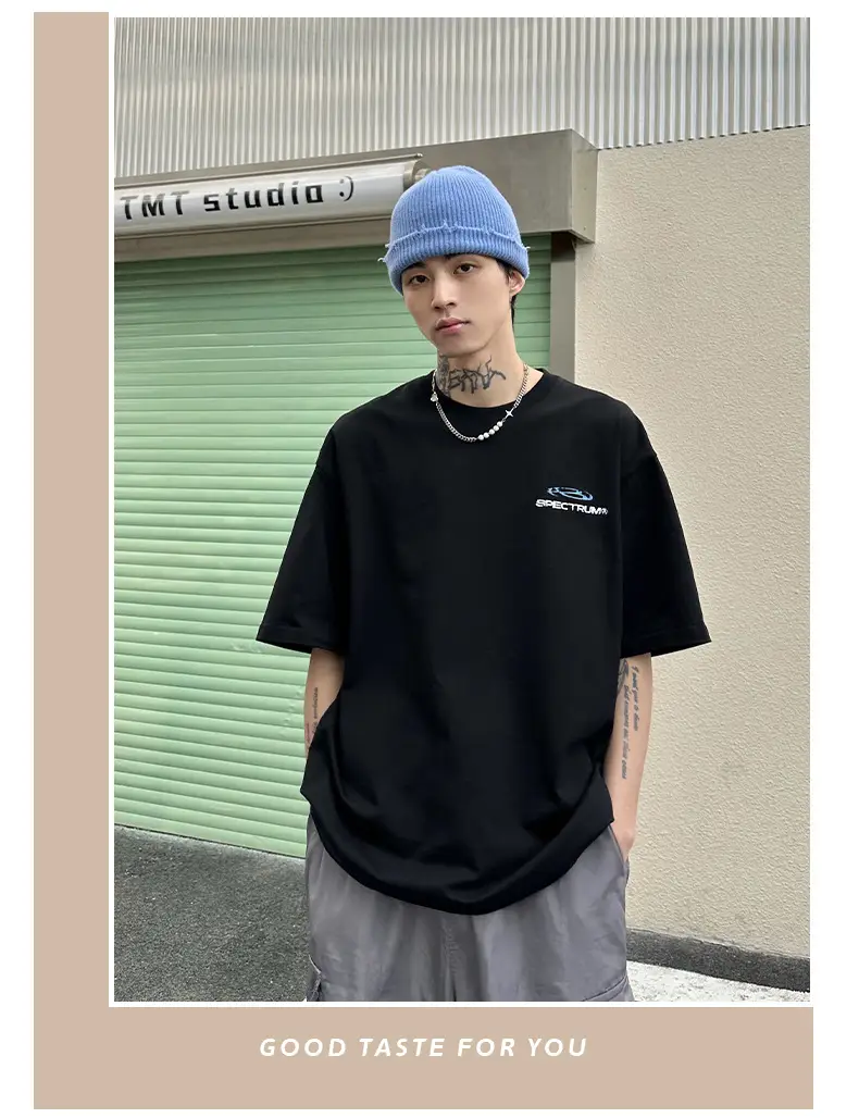 Men Black Printed T-Shirt New Summer Style — feature 12