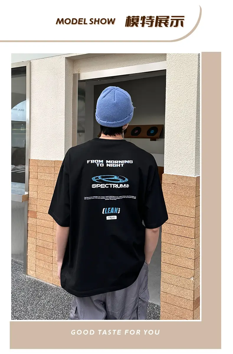 Men Black Printed T-Shirt New Summer Style — feature 8
