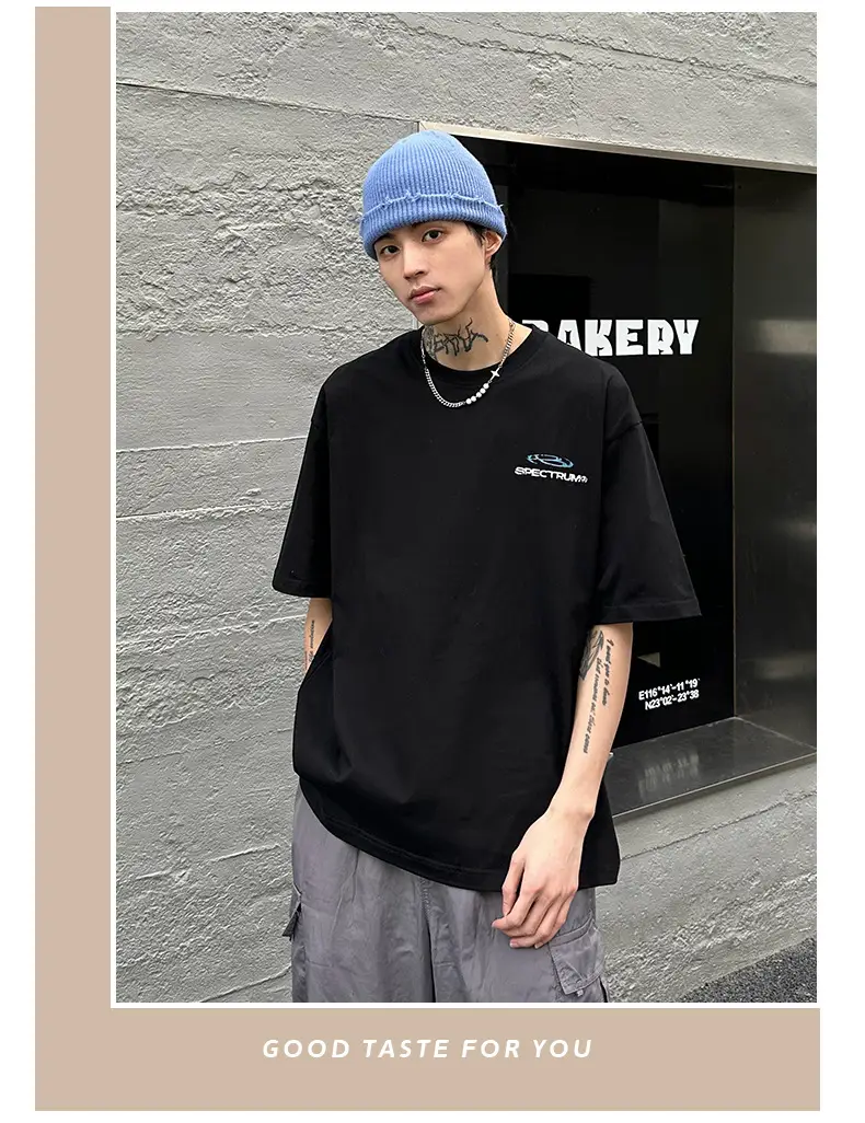 Men Black Printed T-Shirt New Summer Style — feature 9