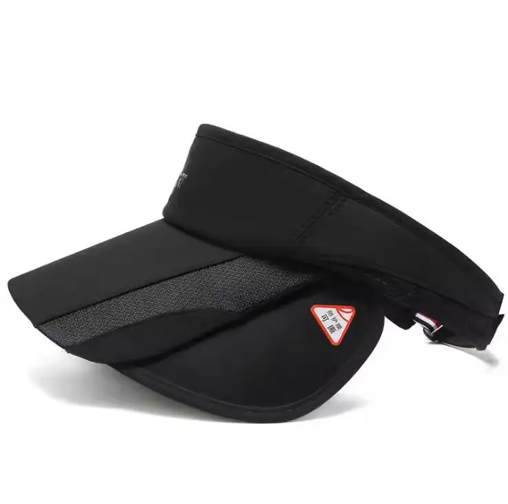 Men's Black Sports Visor with Telescopic Brim - Image 8