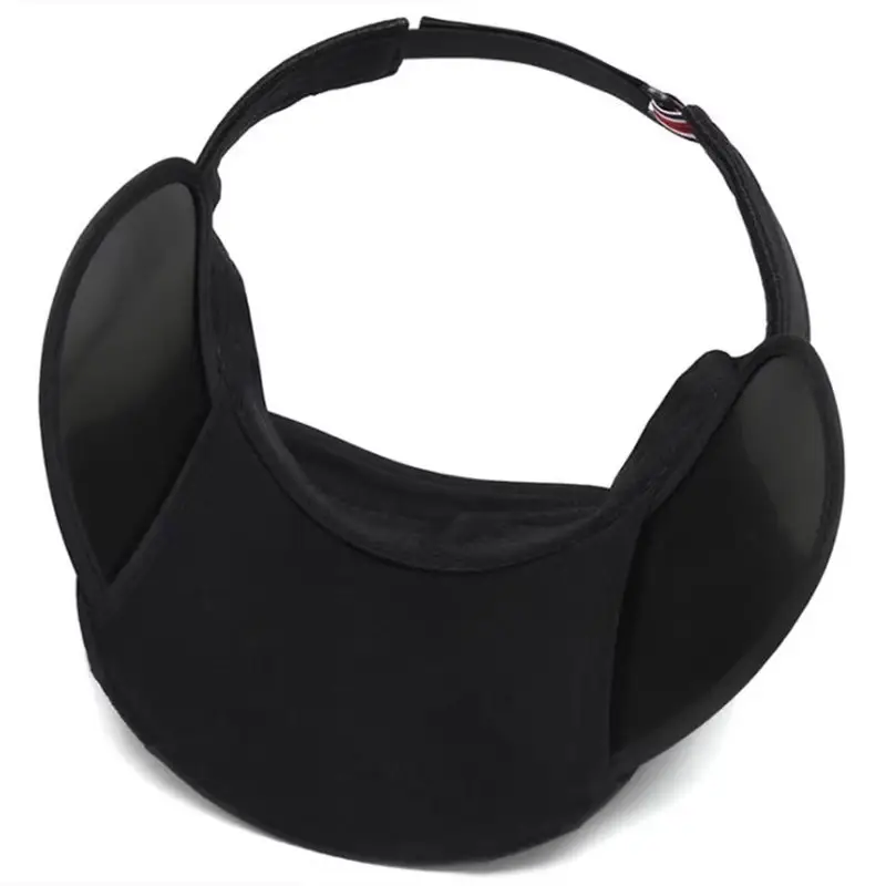 Men's Black Sports Visor with Telescopic Brim - Image 10