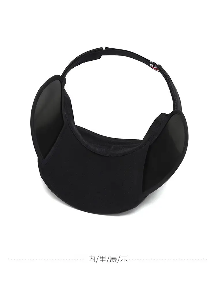 Men's Black Sports Visor with Telescopic Brim — feature 10