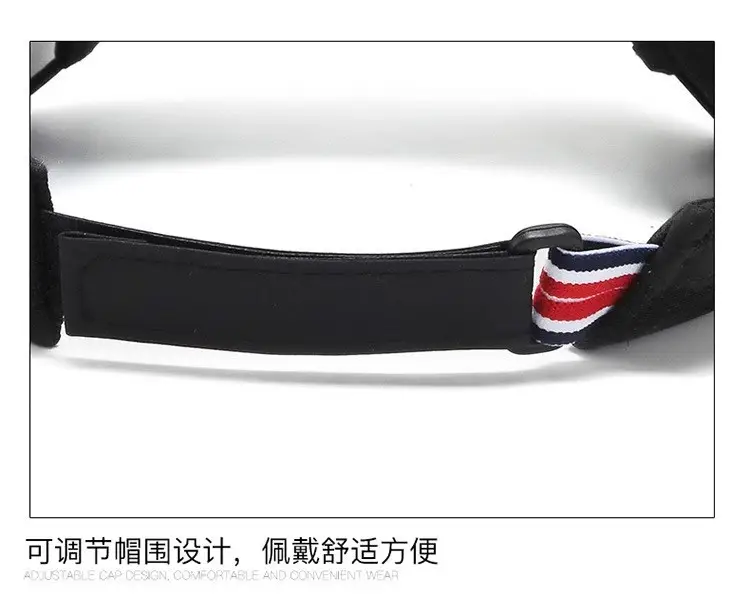 Men's Black Sports Visor with Telescopic Brim — feature 9