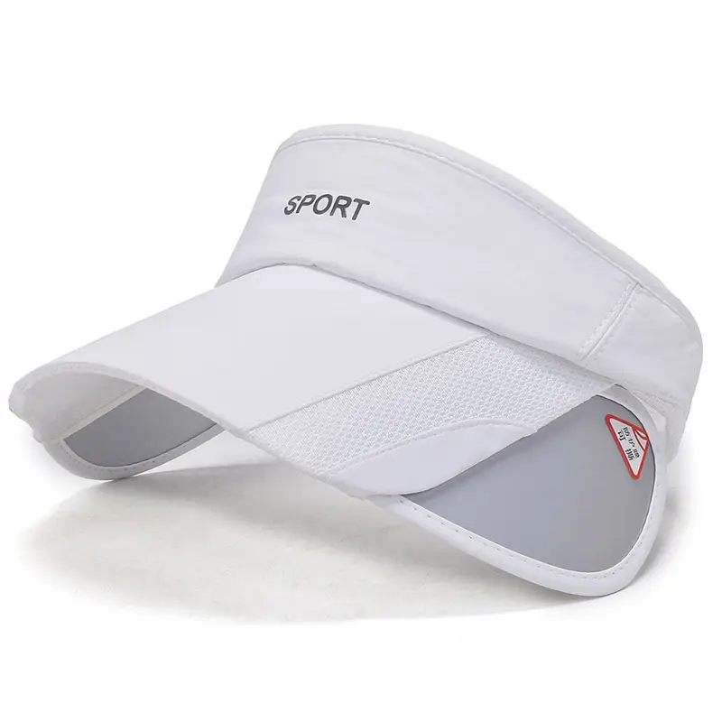 Men's Black Sports Visor with Telescopic Brim - Image 3