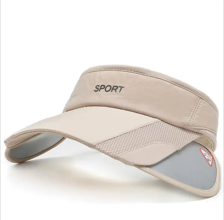 Men's Black Sports Visor with Telescopic Brim - Image 4