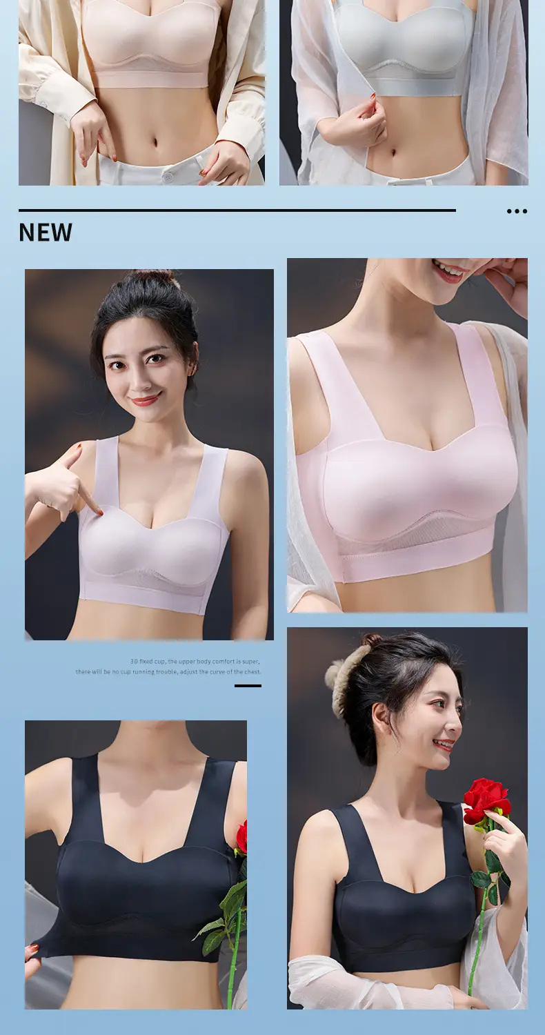 Ice Silk Seamless Bra Push-Up Wireless Anti-Sagging — feature 21