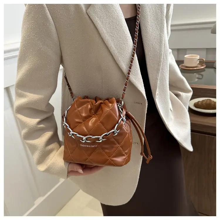 Black Quilted Chain Mini Shoulder Bag for Women — feature 10