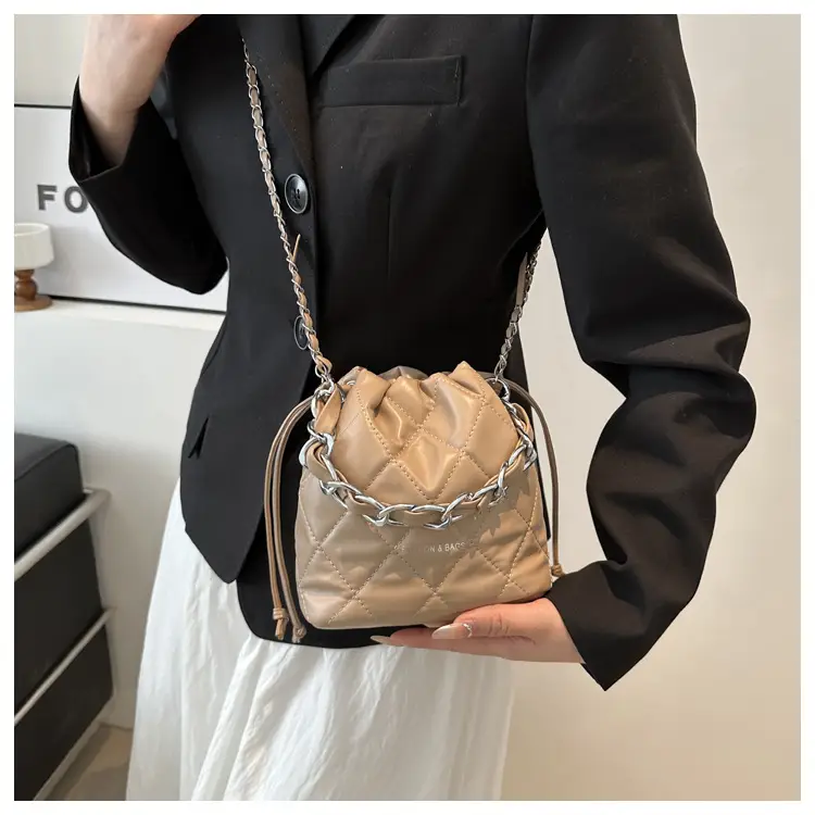 Black Quilted Chain Mini Shoulder Bag for Women — feature 12