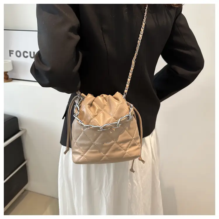 Black Quilted Chain Mini Shoulder Bag for Women — feature 13