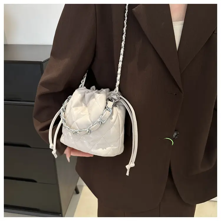 Black Quilted Chain Mini Shoulder Bag for Women — feature 14