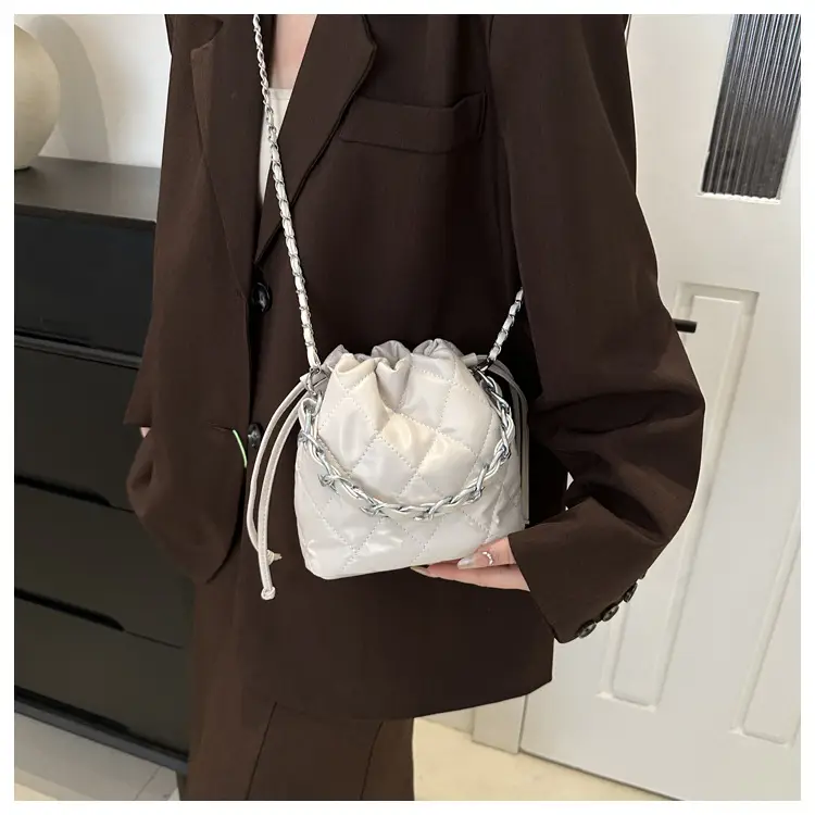 Black Quilted Chain Mini Shoulder Bag for Women — feature 15