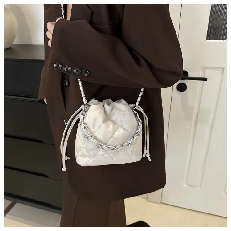 Black Quilted Chain Mini Shoulder Bag for Women — feature 16