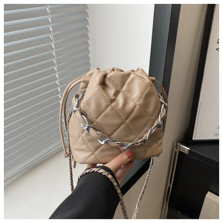 Black Quilted Chain Mini Shoulder Bag for Women — feature 21