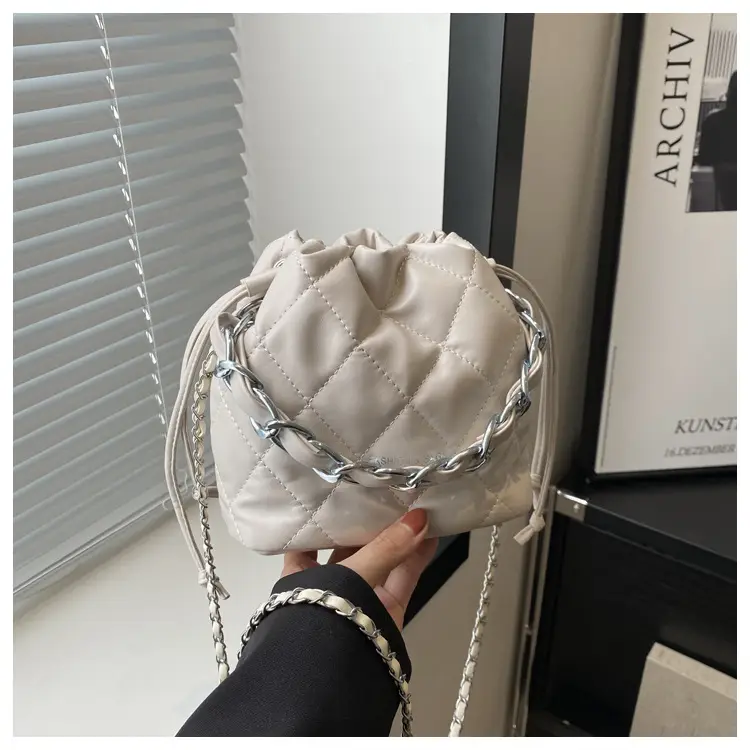 Black Quilted Chain Mini Shoulder Bag for Women — feature 23