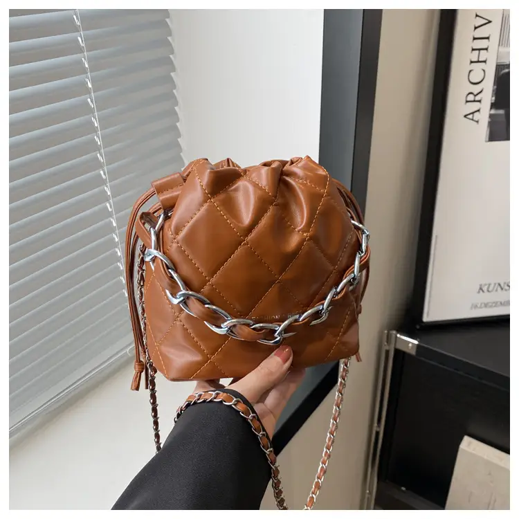 Black Quilted Chain Mini Shoulder Bag for Women — feature 24