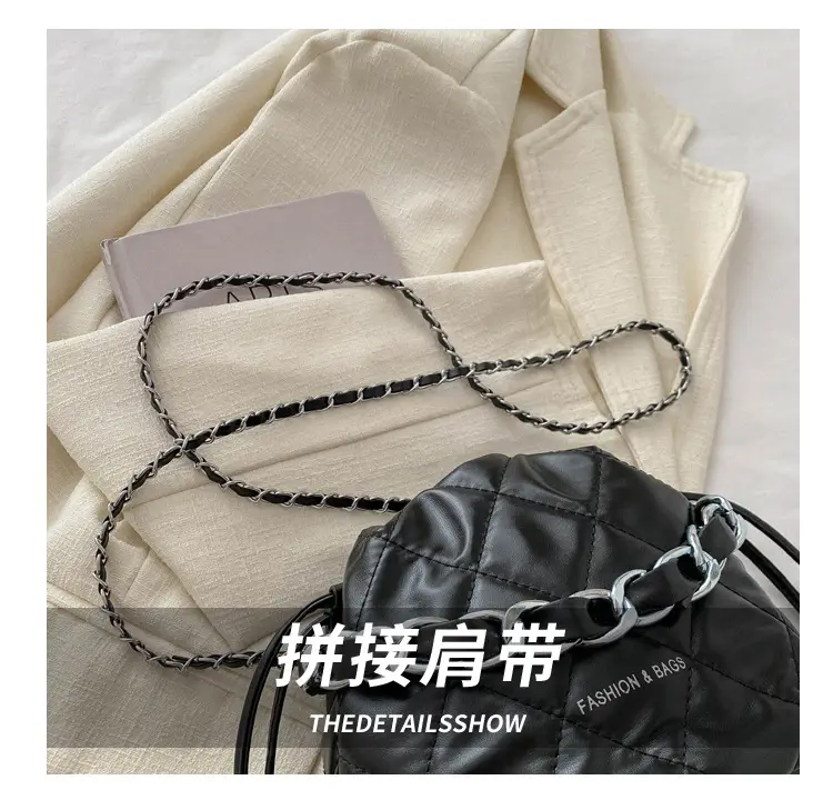 Black Quilted Chain Mini Shoulder Bag for Women — feature 4