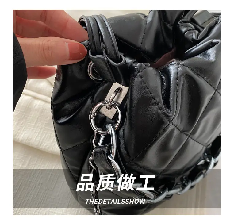 Black Quilted Chain Mini Shoulder Bag for Women — feature 5