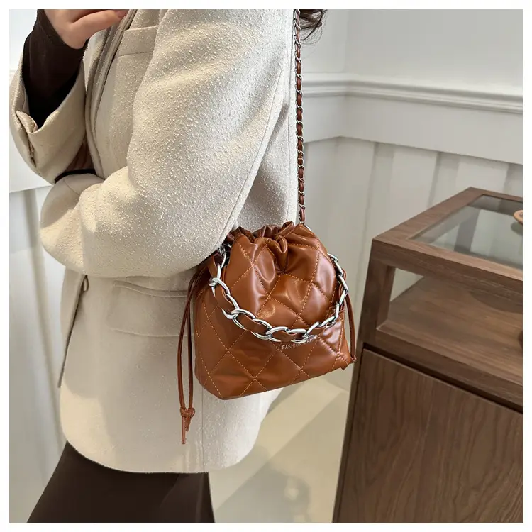 Black Quilted Chain Mini Shoulder Bag for Women — feature 8