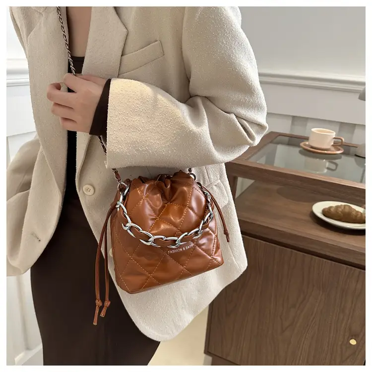 Black Quilted Chain Mini Shoulder Bag for Women — feature 9