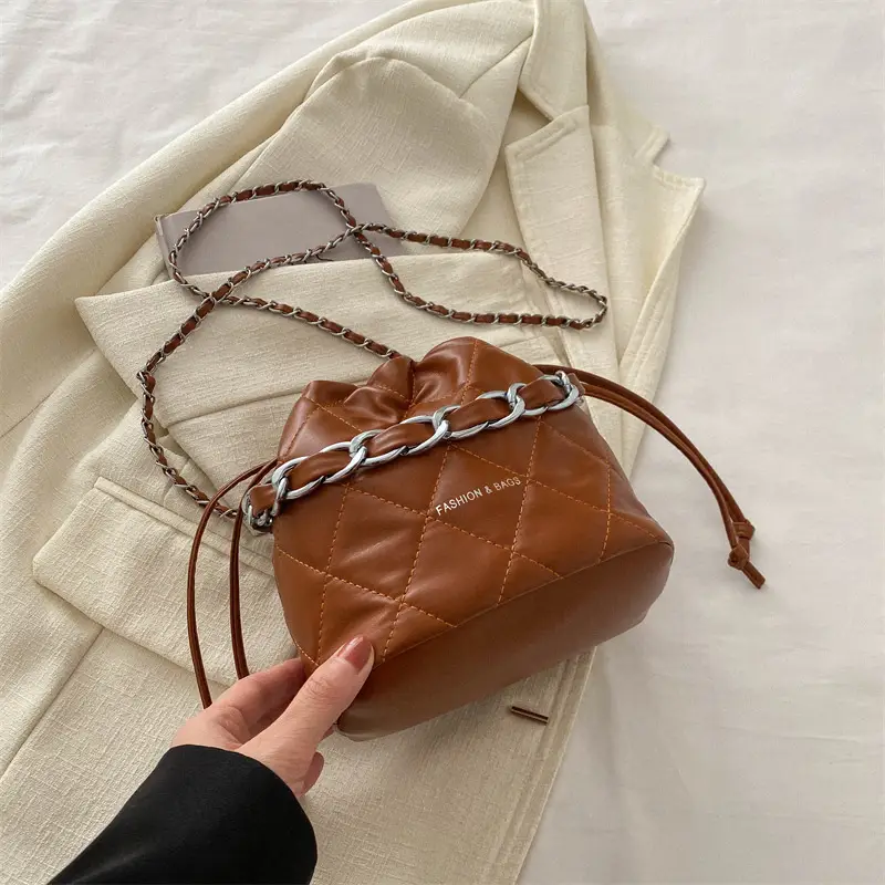 Black Quilted Chain Mini Shoulder Bag for Women - Image 3