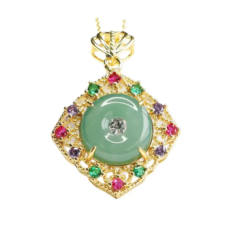 Guan Yu Jade Pendant Necklace with Safety Buckle Design - Image 6