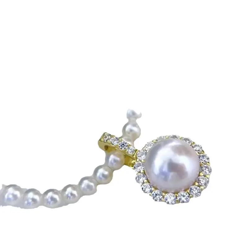 Pearl Detachable Universal Buckle Necklace with Butterfly Design - Image 9