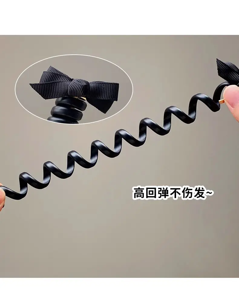 Elegant Brown Bow Hair Rope for High Ponytail — feature 10