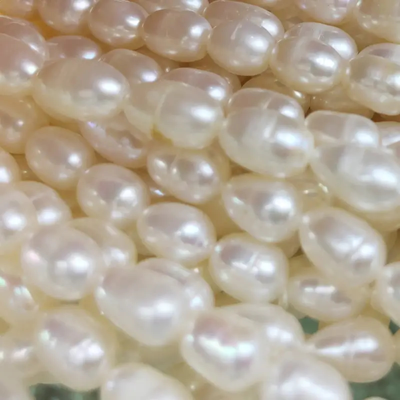 White Natural Pearl Beads 6-7mm Handmade String - Image 3