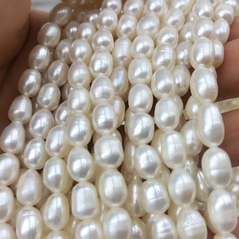 White Natural Pearl Beads 6-7mm Handmade String — feature 13